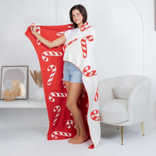 Load image into Gallery viewer, Candy Cane Blanket Preorder (ETA 10-20)