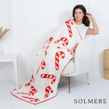 Load image into Gallery viewer, Candy Cane Blanket Preorder (ETA 10-20)