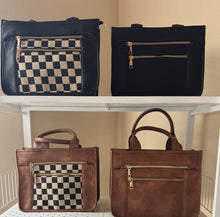 Load image into Gallery viewer, Checkmate Tote (includes crossbody strap)