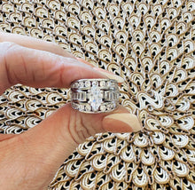 Load image into Gallery viewer, Victoria Silver Tone Stacked Ring Set
