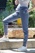 Load image into Gallery viewer, Mineral Blue Twill Joggers
