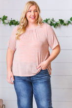 Load image into Gallery viewer, Mauve Tie Back Crinkle Floral Top
