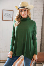 Load image into Gallery viewer, Hunter Green Cashmere Feel Turtleneck Sweater
