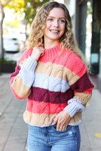 Load image into Gallery viewer, Falling for you Color Block Sweater
