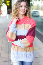 Load image into Gallery viewer, Falling for you Color Block Sweater
