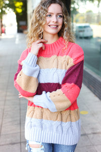 Falling for you Color Block Sweater