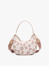 Load image into Gallery viewer, EH2457 Donnatella Floral Half-Moon Satchel/Crossbody: Sage
