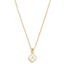 Load image into Gallery viewer, Pearlescent Cliver Initial Necklace
