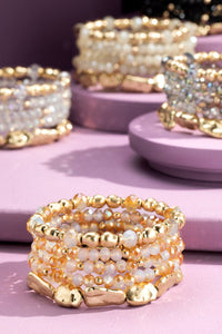 Golden Nugget Stack Bracelet