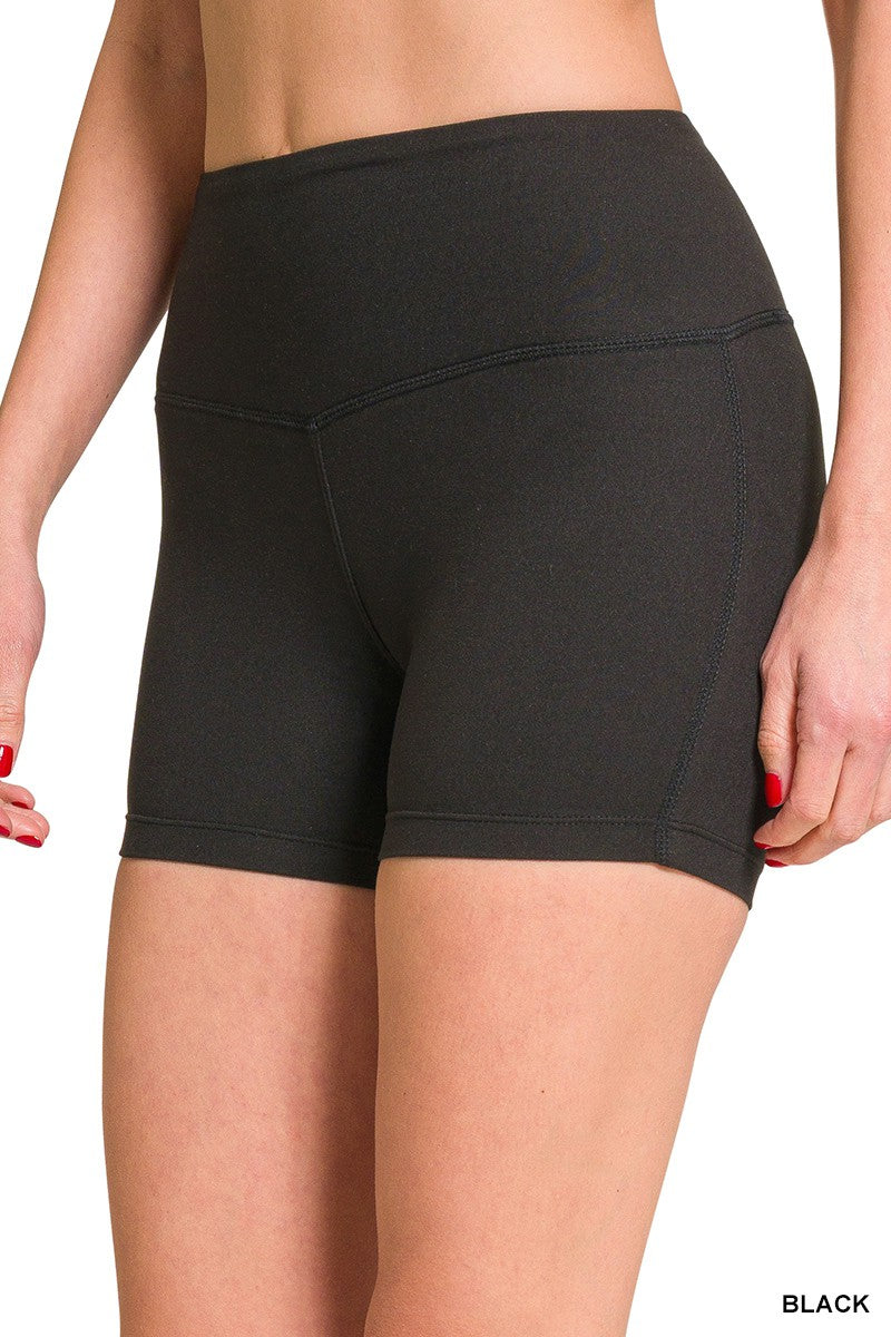 Shorter Black Biker Shorts (9064)