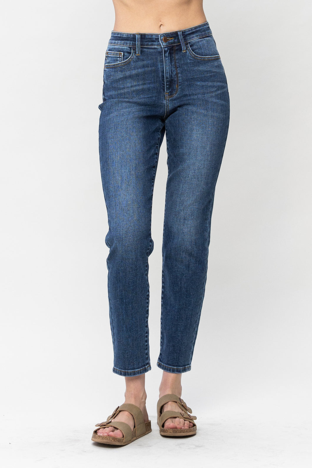 Judy Blue Highwaist Dark Wash Slim Straight 82549 (better booty pockets)