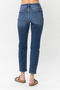 Judy Blue Highwaist Dark Wash Slim Straight 82549 (better booty pockets)