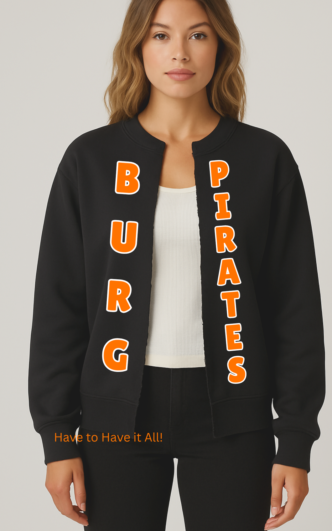 Burg School Spirit Raw Sweatshirt Cardigan Preorder