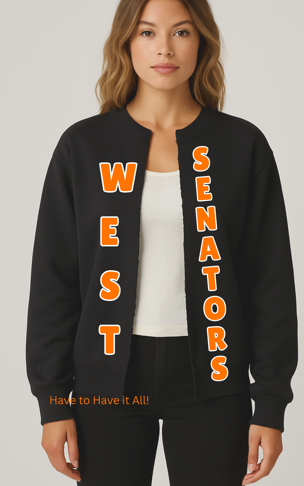 West School Spirit Raw Sweatshirt Cardigan Preorder