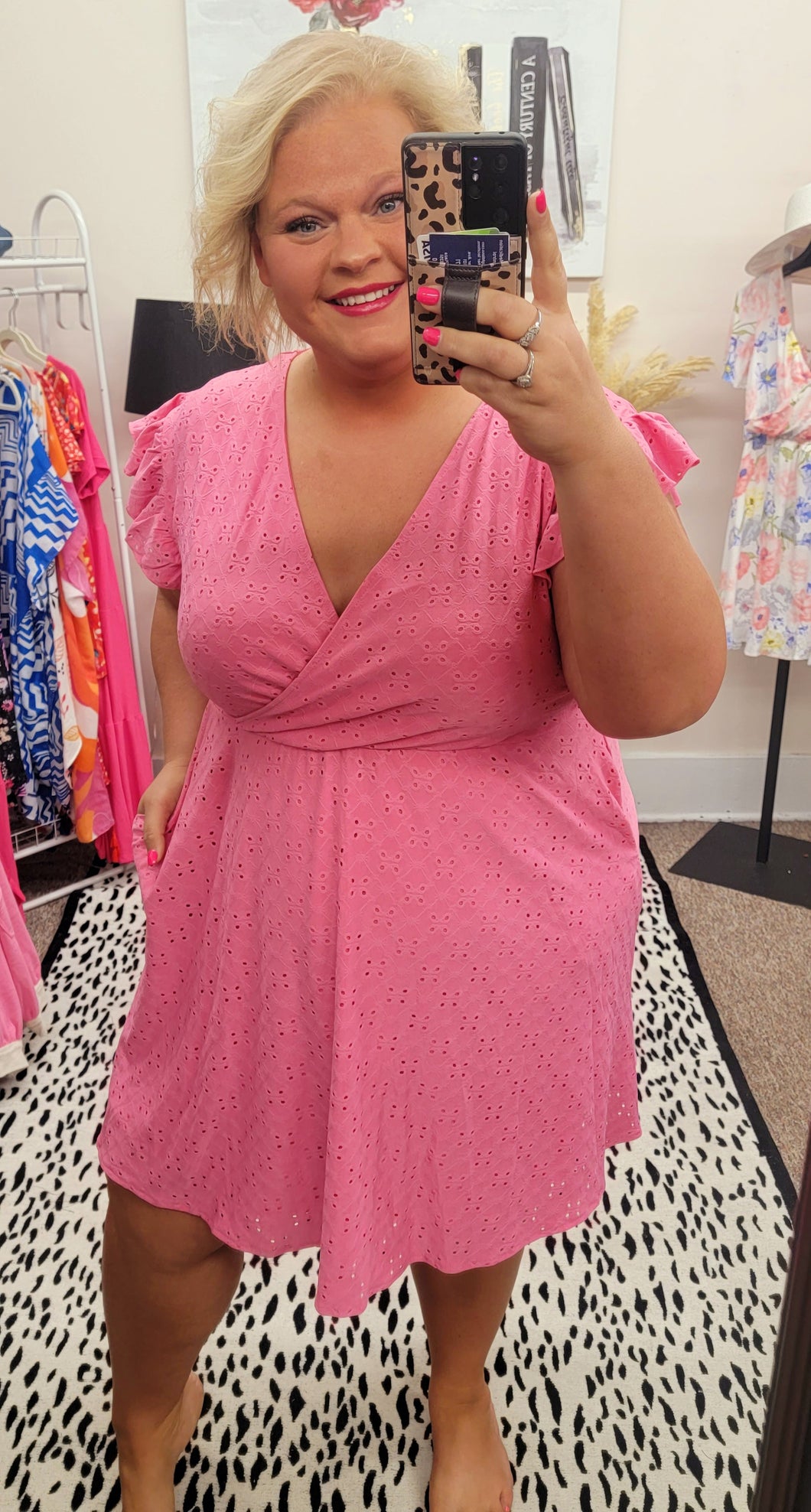 Pink Shirley Eyelet Dress