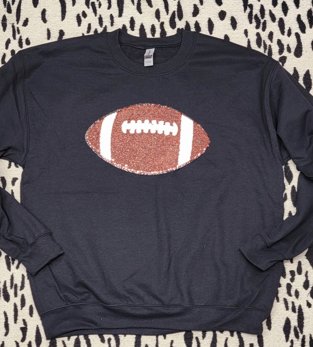 Sequin Football Patch Sweatshirt Preorder