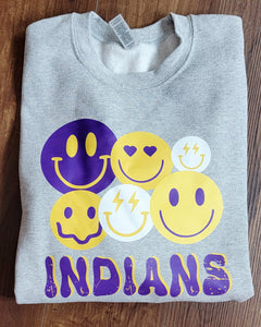 Indians Smiley Sweatshirt