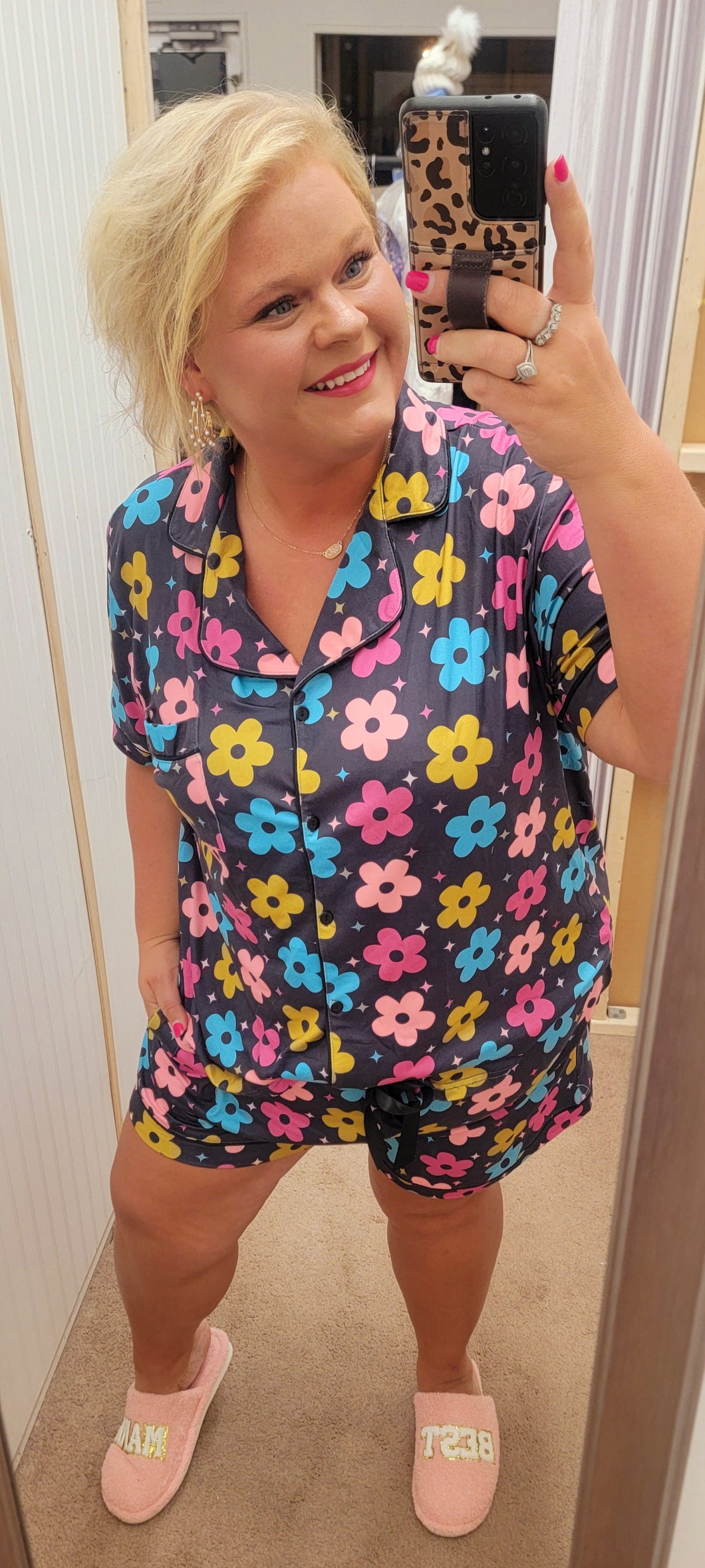 Retro Daisy Button Down PJ