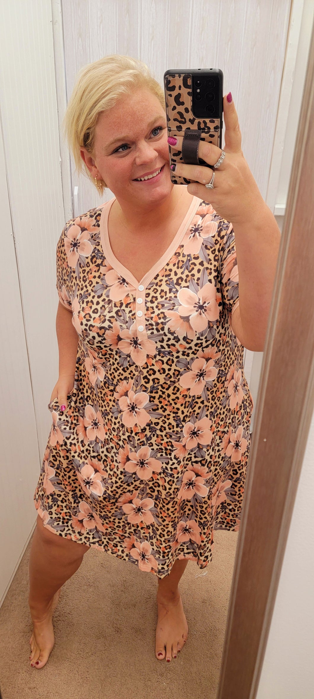 Spring Leopard Night Gown