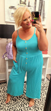 Load image into Gallery viewer, Aqua Ribbed Jumpsuit
