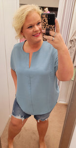 Steel Blue Blouse