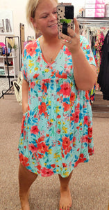 Ready for Vacay Soft Dress (runs really big) size down 2 sizes!