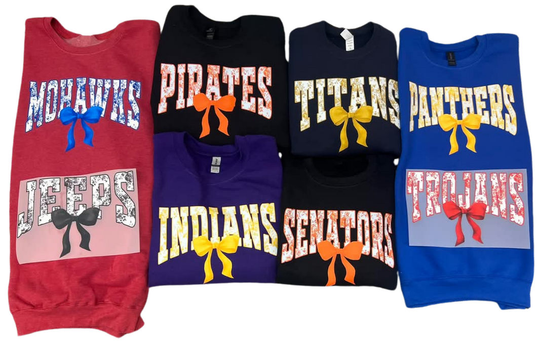 Adult Bow School Spirit Sweatshirt