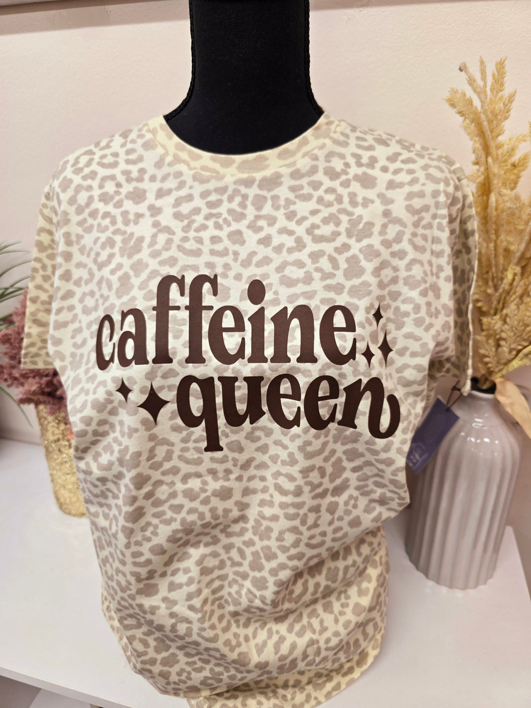 Caffeine Queen Leopard Tee