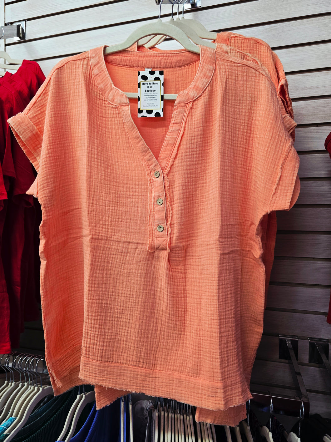 Cantaloupe Gauzey Blouse