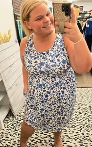 Blue Floral Shirley Dear Dress