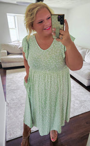 Perfect Mint Daisy Midi