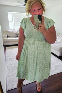 Perfect Mint Daisy Midi