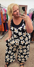 Load image into Gallery viewer, Black Daisy Shirley Baggy Romper
