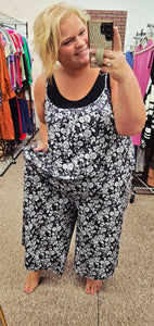 Black & White Lace Shirley Baggy Romper