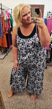 Load image into Gallery viewer, Black &amp; White Lace Shirley Baggy Romper
