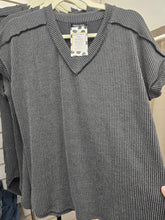 Load image into Gallery viewer, Ribbed Black Top
