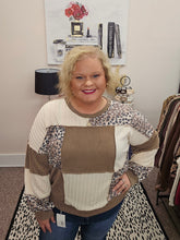 Load image into Gallery viewer, Leopard Patchwork Top
