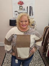 Load image into Gallery viewer, Leopard Patchwork Top
