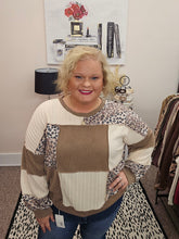 Load image into Gallery viewer, Leopard Patchwork Top
