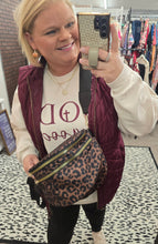 Load image into Gallery viewer, Leopard Double Zip Bum Bag
