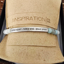 Load image into Gallery viewer, Kind Heart. Fierce Mind. Brave Spirit. Bracelet

