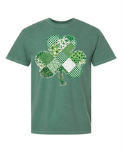 Load image into Gallery viewer, Faux Quilted Shamrock Tshirt
