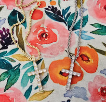 Load image into Gallery viewer, Chunky Rope Cross Necklace
