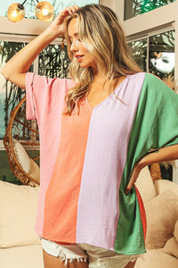 Bibi Color Block Blouse