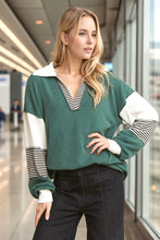 Load image into Gallery viewer, Green &amp; Stripes Top
