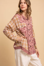 Load image into Gallery viewer, The cutest Combo Lace Button Down
