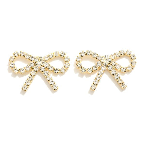 Glitzy Bow Stud