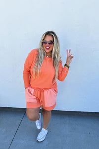 Blakely Tangerine Ribbed Set