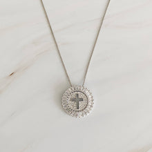 Load image into Gallery viewer, Shine Circle Cross Necklace: Gold
