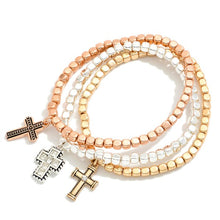 Load image into Gallery viewer, Cross Bracelet Stack
